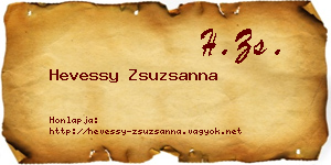 Hevessy Zsuzsanna névjegykártya